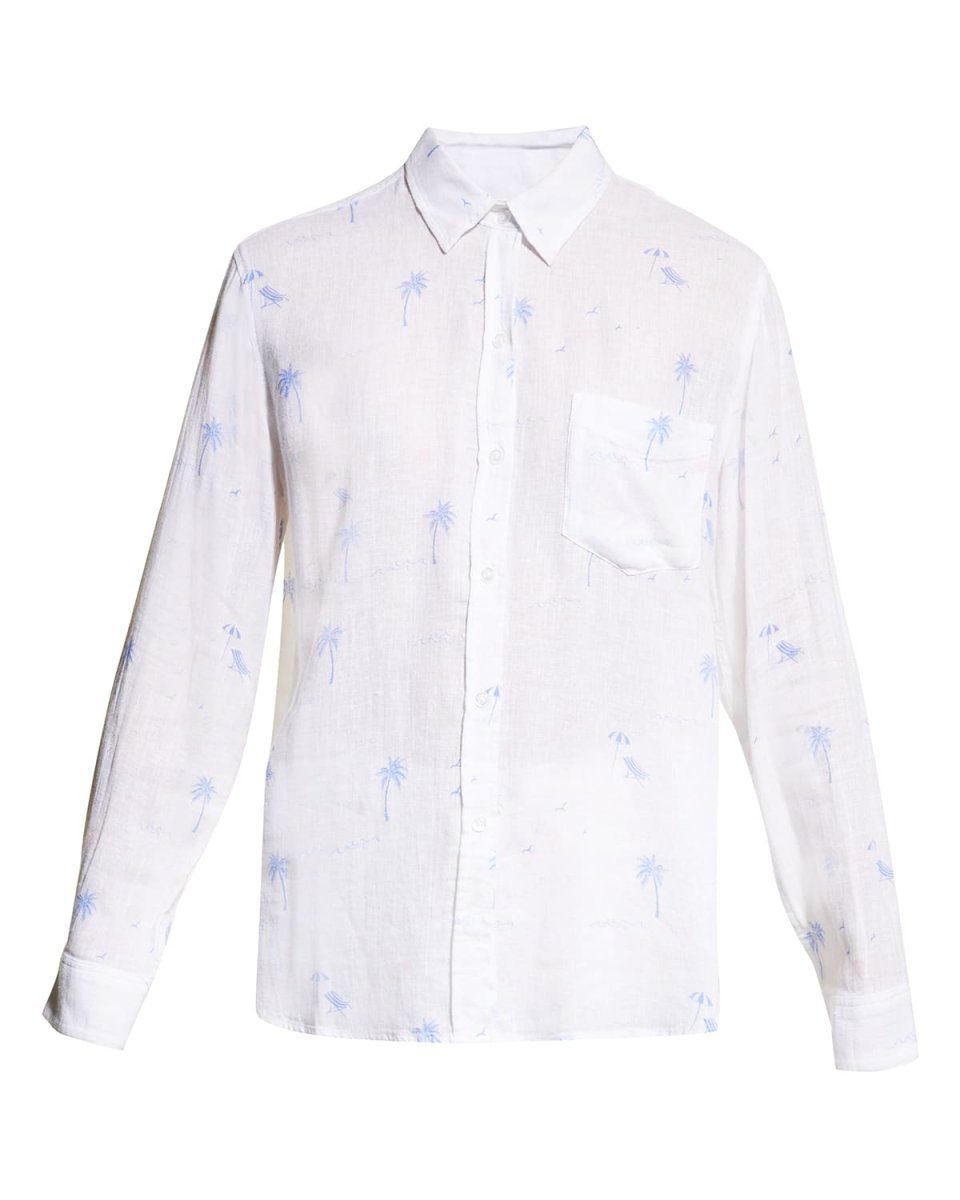 Charli Palm Tree Button-Front Shirt